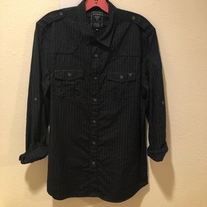 Guess - Long Sleeve Black Button Down - Vintage